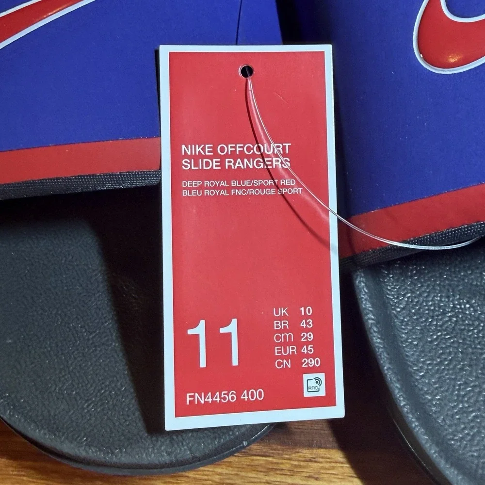 Nike Texas Rangers Mens Size 11 Offcourt Slides Sandals MLB Slip-On FN4456-400